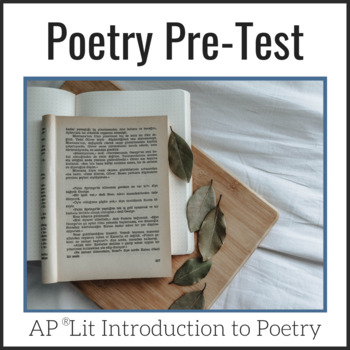 Preview of Poetry Pre-Test | Editable | Answer Key Included