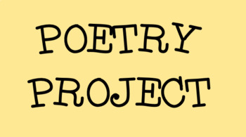 Poetry Project by Aspiring Secondary | Teachers Pay Teachers