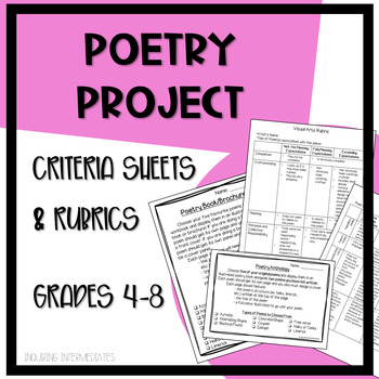 Preview of Poetry Project Criteria Sheet and Rubrics for Grades 4-7