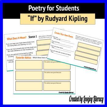 Preview of Poetry Project for the avid learner l If by Rudyard Kipling l College Readiness 