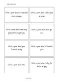 Poetry Prompt Cards