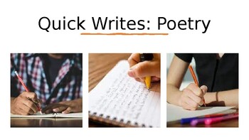 Preview of Poetry Quick Write PowerPoint