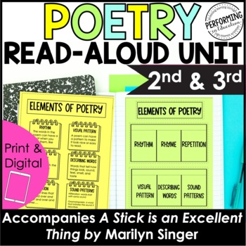 Preview of Poetry Read-Aloud Unit | Use With Book A Stick is an Excellent Thing | 2nd-3rd