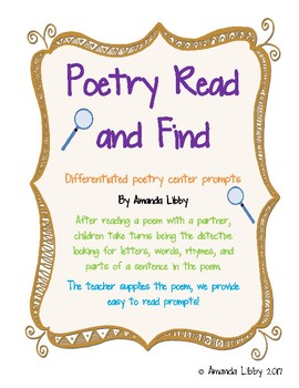Preview of Poetry Read and Find: Differentiated Poetry Center Prompts