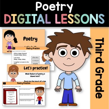Preview of Poetry Reading 3rd Grade Google Slides | Guided Reading Practice