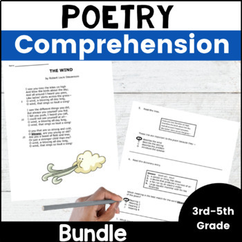 Preview of Poetry Comprehension Passages and Questions and Small Group - ELA test prep