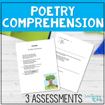 Preview of Poetry Comprehension for ELA Test Prep