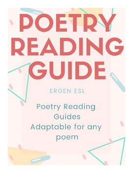 Preview of Poetry Reading Guide - Any Poems; Standards Aligned