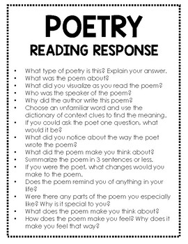 critical thinking questions for poetry