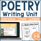 Poems Writing Unit Elements of Poetry Month Spring Reading