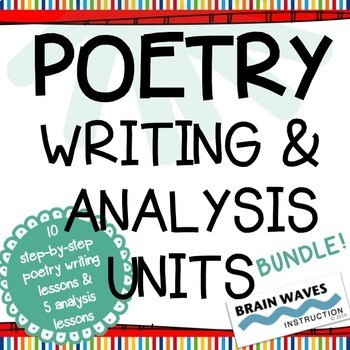 Preview of Poetry Reading, Writing, and Analyzing - BUNDLE!