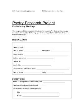poems research report