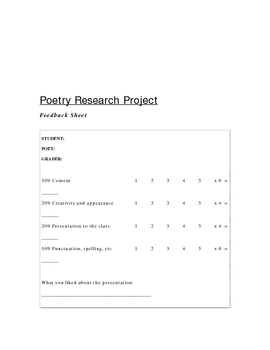 poem research assignment