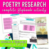 Elements of Poetry: Poetry Research Project - PRINT AND DIGITAL