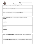 Poetry Response FORM - Interpreting a poem