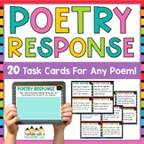 Poetry Response Prompts | Task Cards