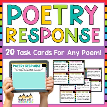 Preview of Poetry Response Prompts | Task Cards