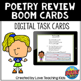 Poetry Review Boom Cards Digital Task Cards for Distance Learning