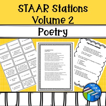 Preview of Poetry Review Stations - Test Prep - Middle School