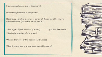 Preview of Poetry Review (Template with Questions)