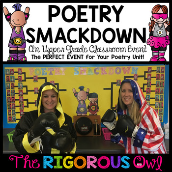 Preview of Poetry SMACKDOWN Classroom Event for Upper Grades | Poetry FUN!