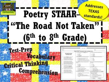 Preview of Middle School Poetry STAAR--The Road Not Taken (6th--8th Grade)