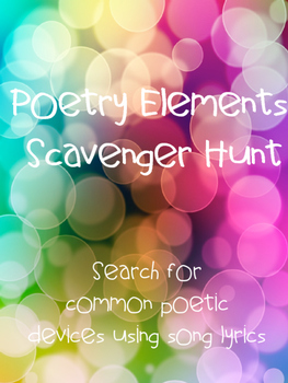 Preview of Poetry Scavenger Hunt