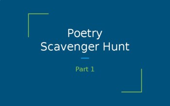 Preview of Poetry Scavenger Hunt/Webquest Part 1