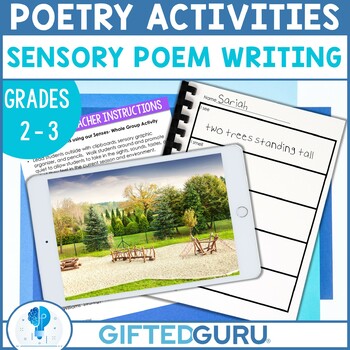Preview of Poetry Sensory Poem Writing Second Grade Third Grade