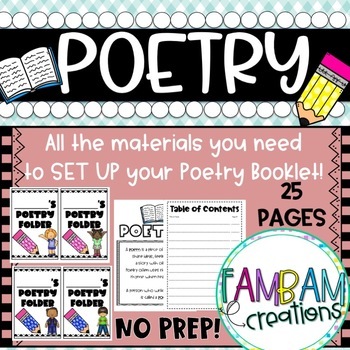 Poetry | Setting up a Poetry Notebook by FamBam Creations | TPT
