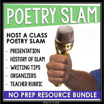 Preview of Poetry Slam Writing - Presentation, Handouts, Activities to Write a Slam Poem
