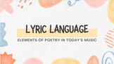 Poetry: Song Analysis