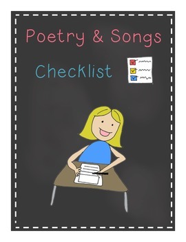 Preview of Poetry & Songs Writing Checklist