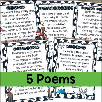 Poems December by First Grade Roars | Teachers Pay Teachers