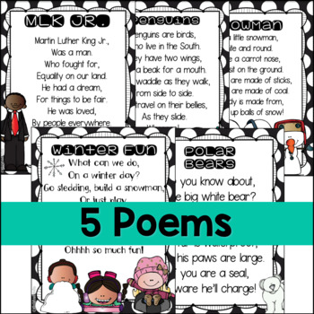 Poems January by First Grade Roars | Teachers Pay Teachers