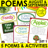 August September Poetry Family, Apples, Name & Back to Sch
