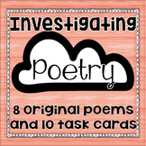 Poetry Task Cards- 8 original poems and 10 task cards 