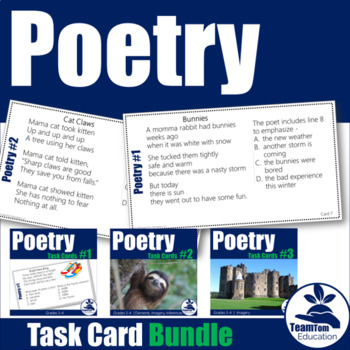 Preview of Poetry Task Cards Bundle