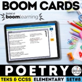 Poetry Task Cards Digital Boom Cards