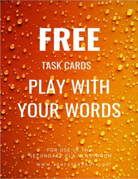 Preview of Poetry Task Cards - Play with Your Words Edition