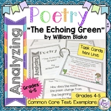 Poetry Task Cards The Echoing Green by William Blake Poetr