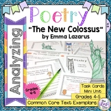 Poetry Task Cards The New Colossus by Emma Lazarus Poetry 
