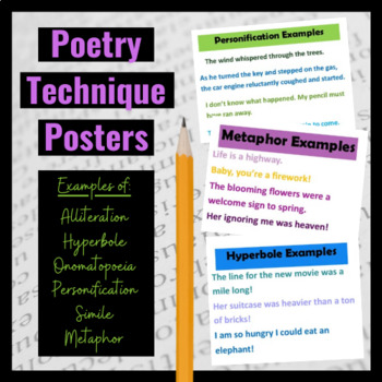 Preview of Poetry Technique Posters