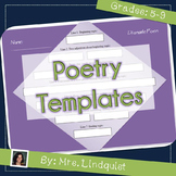 Poetry Templates - Guides for Students Learning to Write Poetry