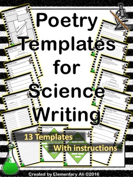 Preview of Poetry Templates for Science Writing