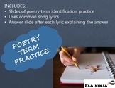 Poetry Term Identification Practice