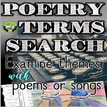 Preview of POETRY TERMS SEARCH