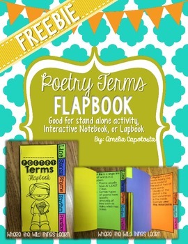 Preview of Poetry Terms Flapbook {Freebie!}
