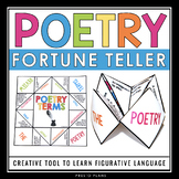 Poetry Terms Paper Fortune Teller Activity - Figurative La