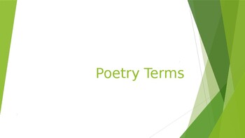 Preview of Poetry Terms PPT